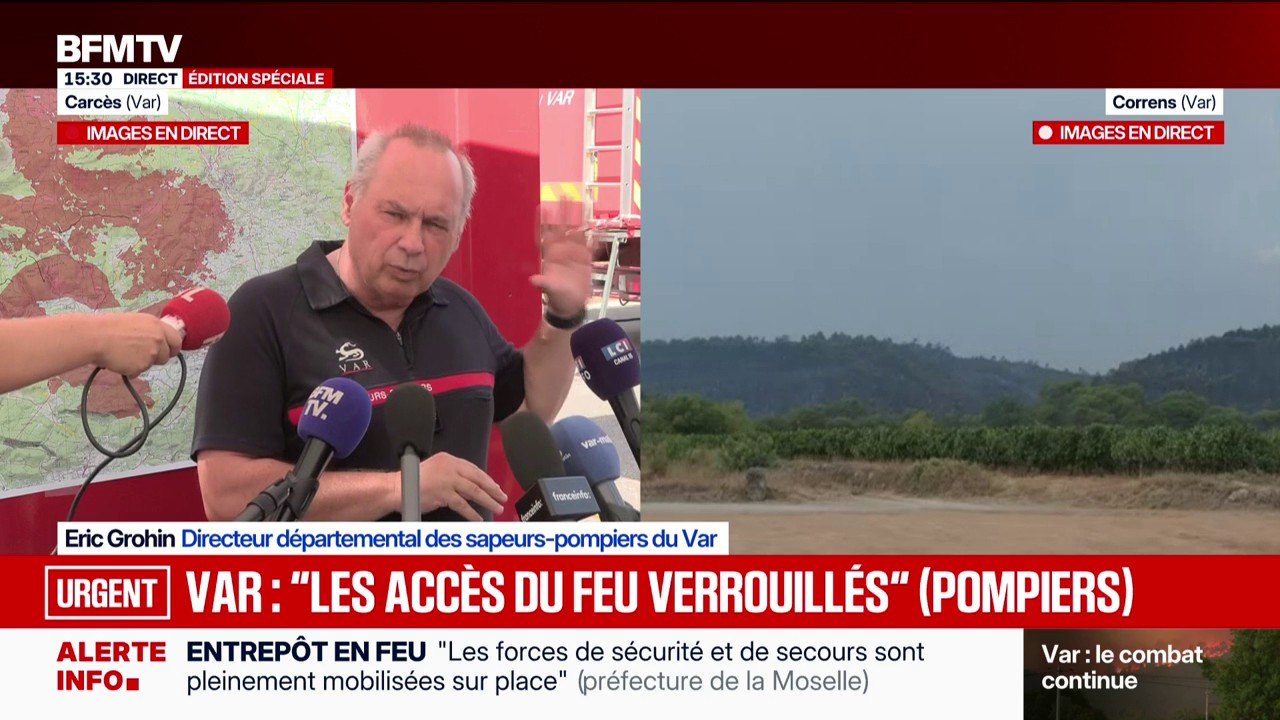 Incendie dans le Var: "On a défendu des centaines et des centaines de maisons", affirme le directeur du SDIS
