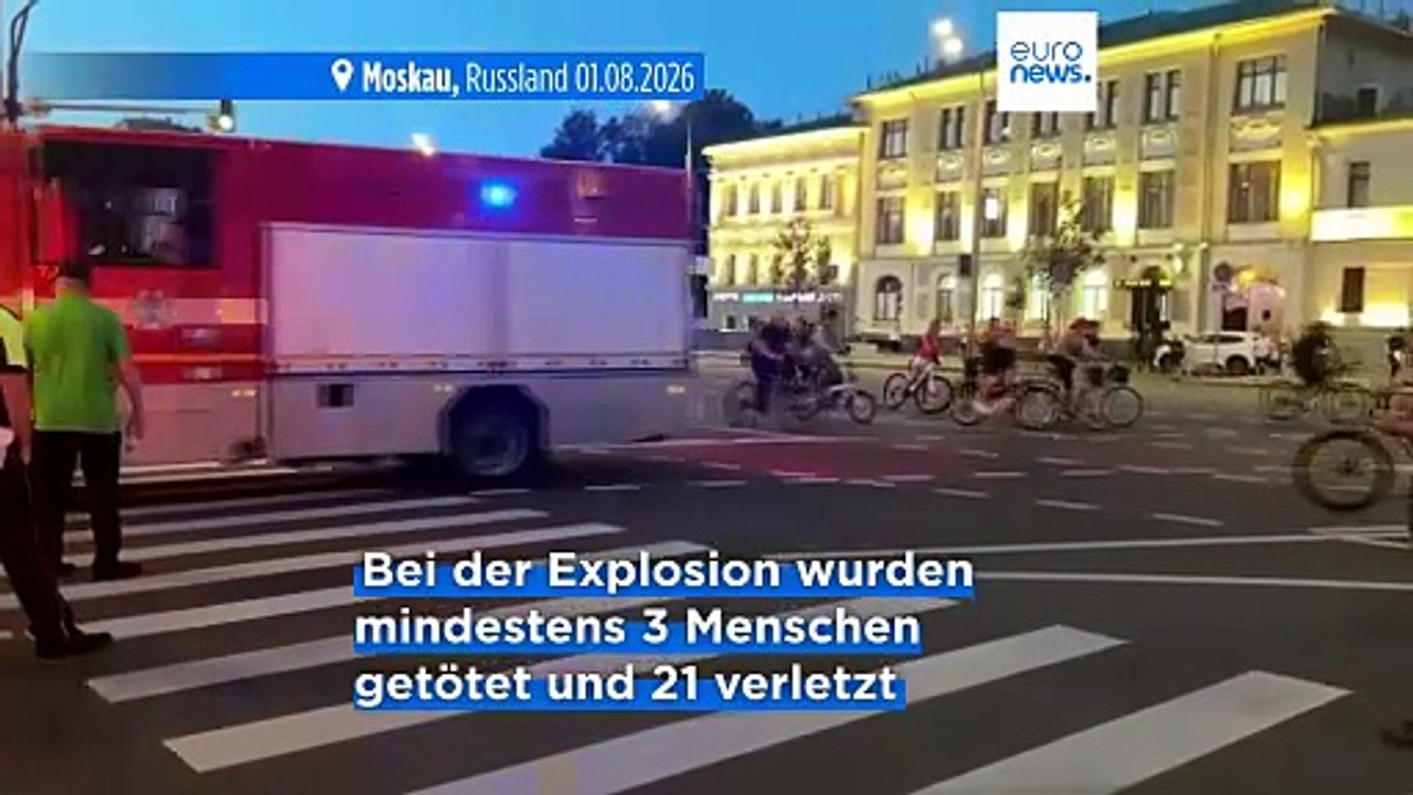 Offenbar Anschlag in Moskauer Restaurant: Drei Tote, 21 Verletzte