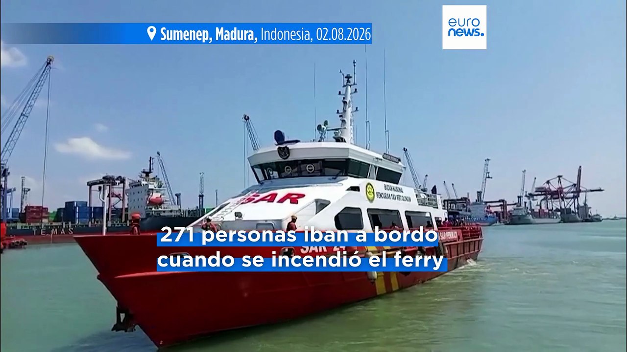 Un incendio en un ferry deja al menos 5 muertos y 41 desaparecidos en Indonesia