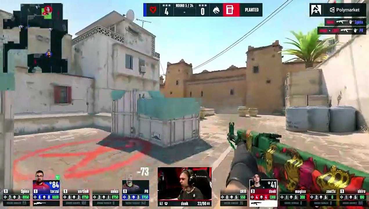 Counter-Strike #456: "donk - 1vs3 clutch (T - post-plant situation)"