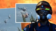 Yunanistan'da iki yangın söndürme helikopteri çarpıştı
