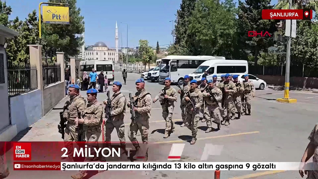 Şanlıurfa'da jandarma kılığında 13 kilo altın gaspına 9 gözaltı