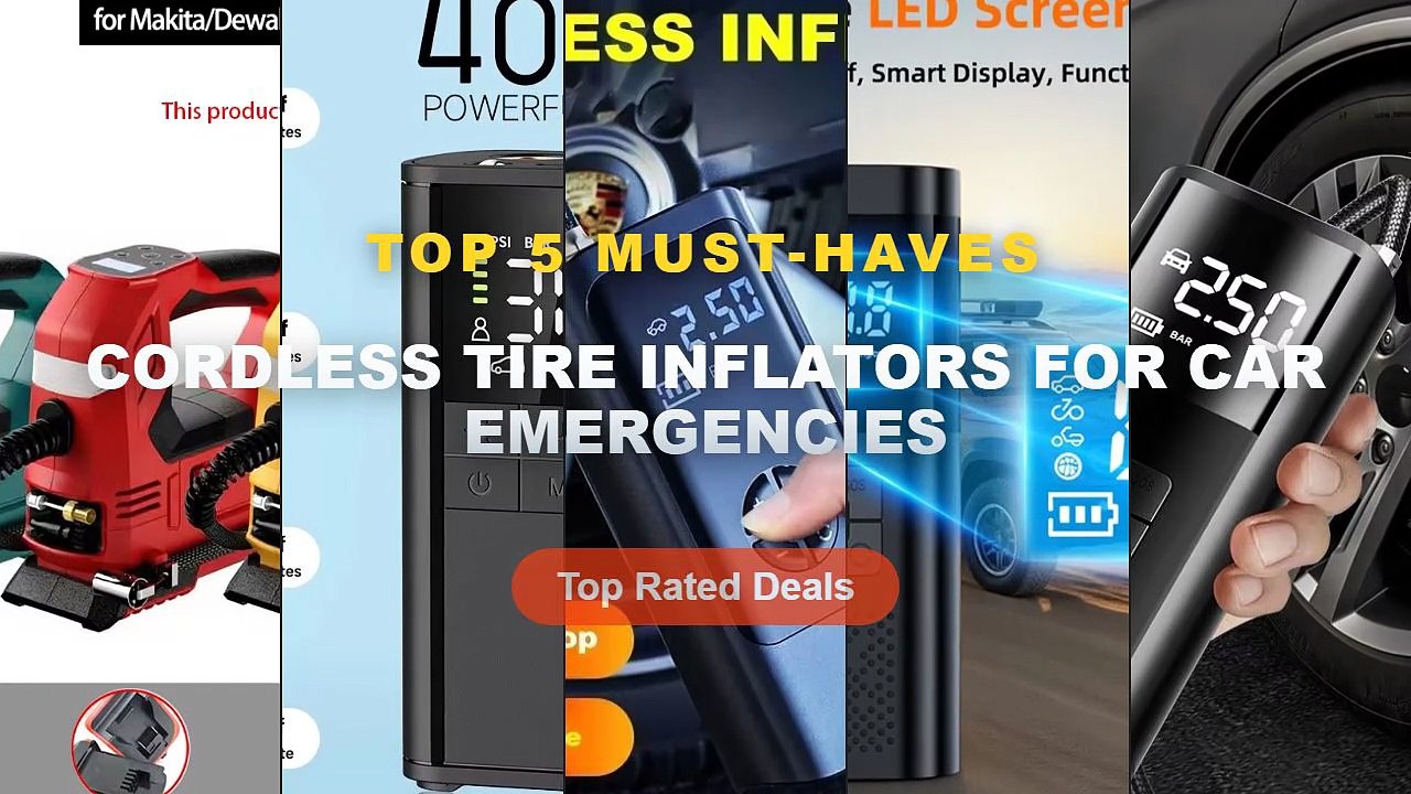Best Cordless Tire Inflators For Car Emergencies on AliExpress | Review - Cordless 150PSI Portable Car Tire Inflator Dig...