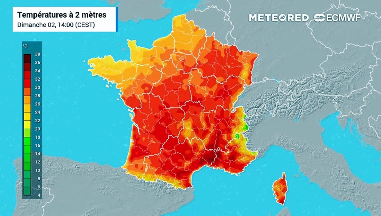 Pic de chaleur, jusqu'à 38°C ce lundi en France : découvrez les régions concernées