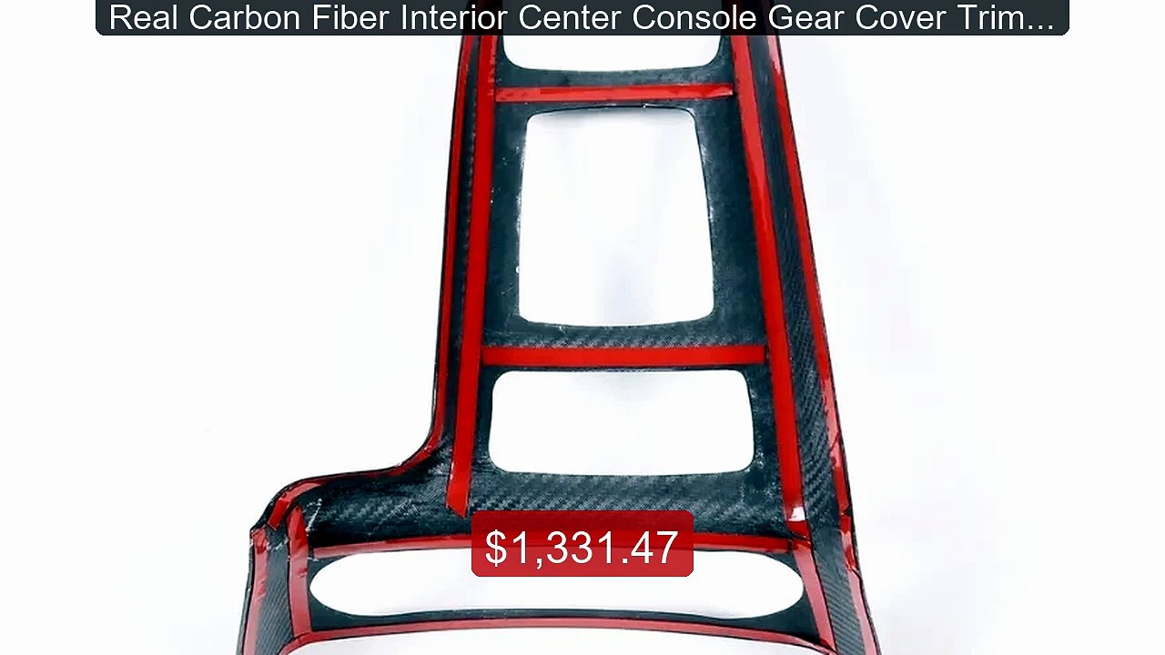 Real Carbon Fiber Interior Center Console Gear Cover Trim Fit ... -- Hot Deal 2026 | Limited Offer!