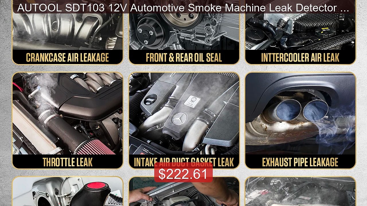 AUTOOL SDT103 12V Automotive Smoke Machine Leak Detector Ca... -- Top Pick 2026 | Unbeatable Price!