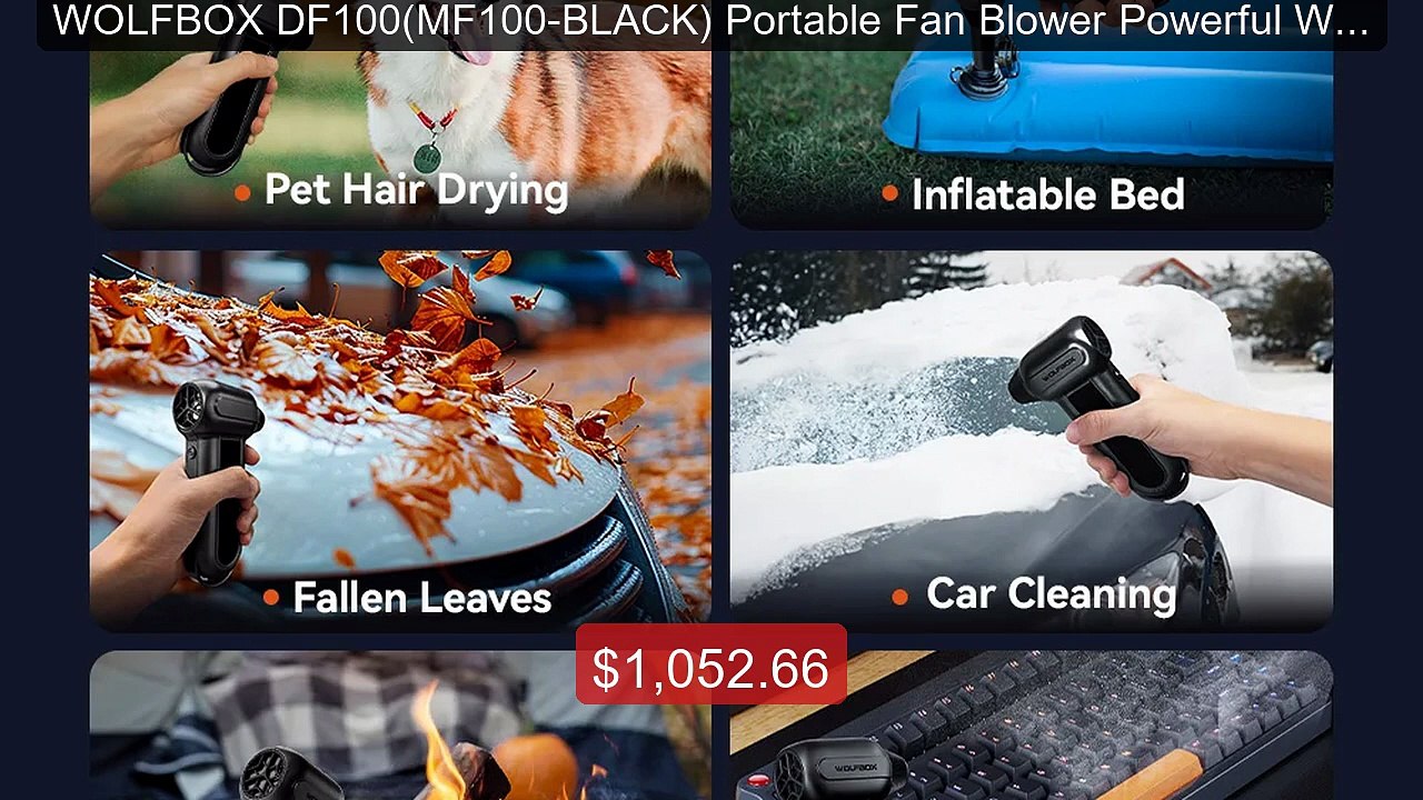 WOLFBOX DF100(MF100-BLACK) Portable Fan Blower Powerful Wireless A... -- Best Deal 2026 | Shop Now!