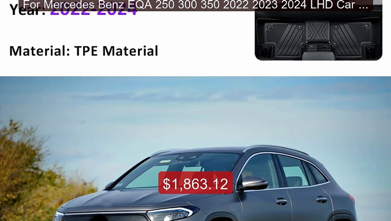 For Mercedes Benz EQA 250 300 350 2022 2023 2024 LHD Car Floor... -- Hot Deal 2026 | Limited Offer!