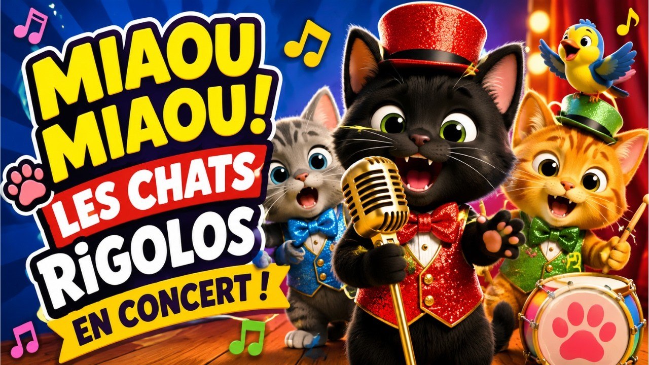 😹 MIAOU MIAOU ! Les Chats Rigolos en Concert 🐱 | Comptine pour Enfants | Chanson Animée