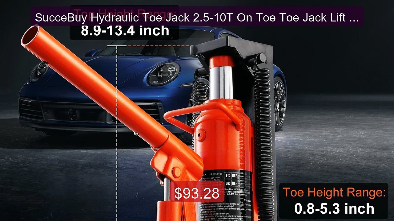SucceBuy Hydraulic Toe Jack 2.5-10T On Toe Toe...