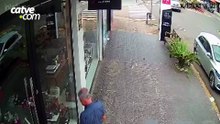 Amarok invade calçada, quase atropela pedestre e bate contra loja em Cianorte