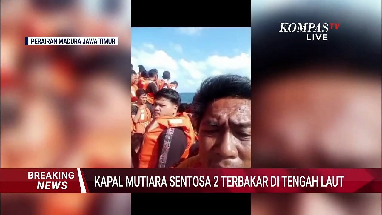 Detik-Detik Penumpang Selamatkan Diri saat Kapal Mutiara Sentosa 2 Terbakar di Perairan Sumenep