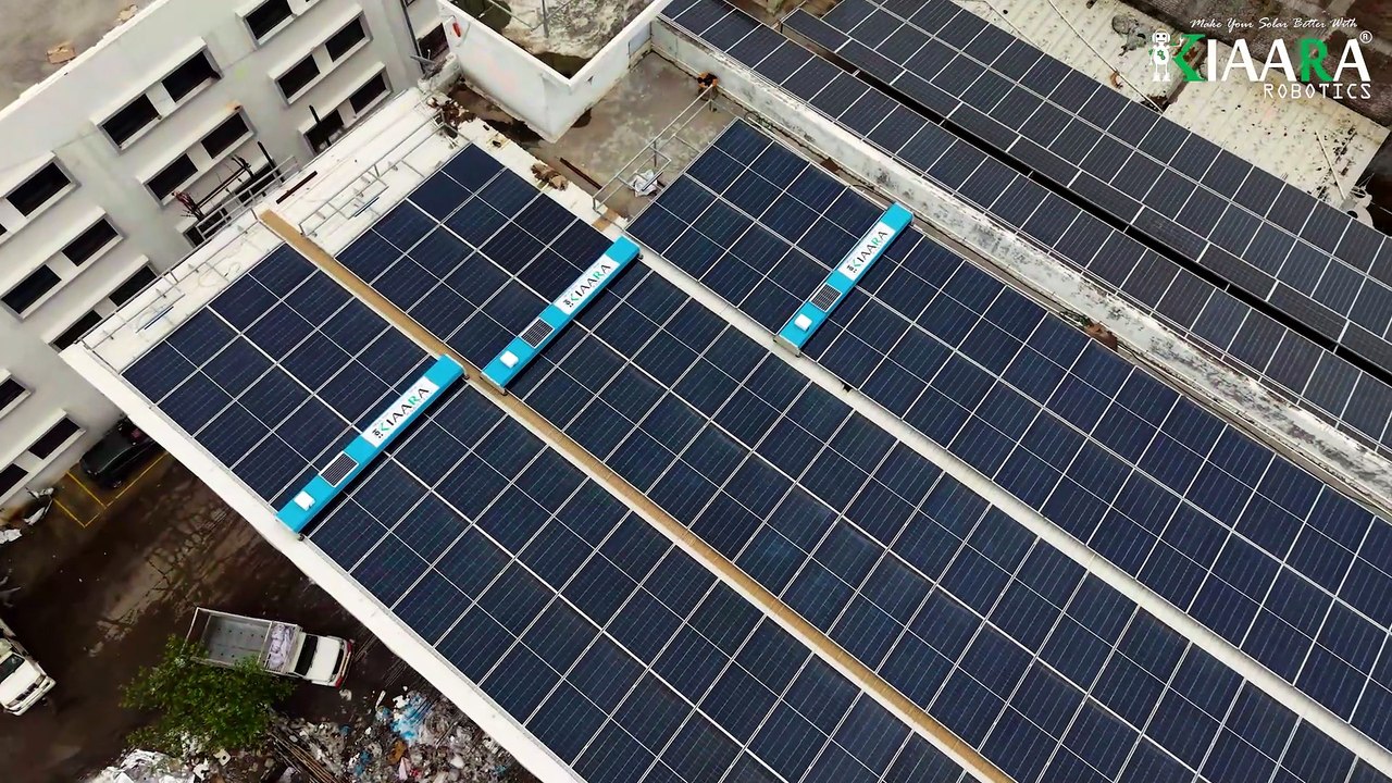 Solar panels automatically clean