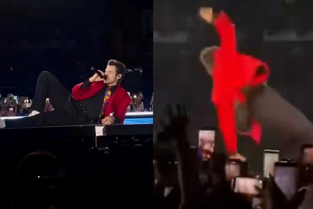 Harry Styles resbala frente a 70.000 personas y convierte la caída en parte del espectáculo 