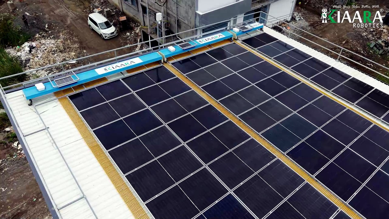 Solar panels automatically clean