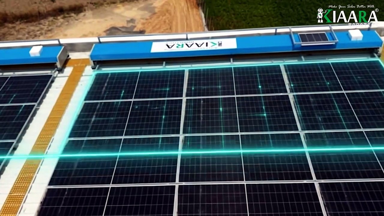 Solar panels automatically clean