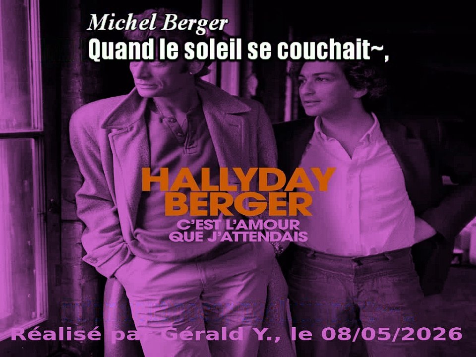 Johnny Hallyday & Michel Berger_C'est l'amour que j'attendais (Voix Michel)(1985)karaoké