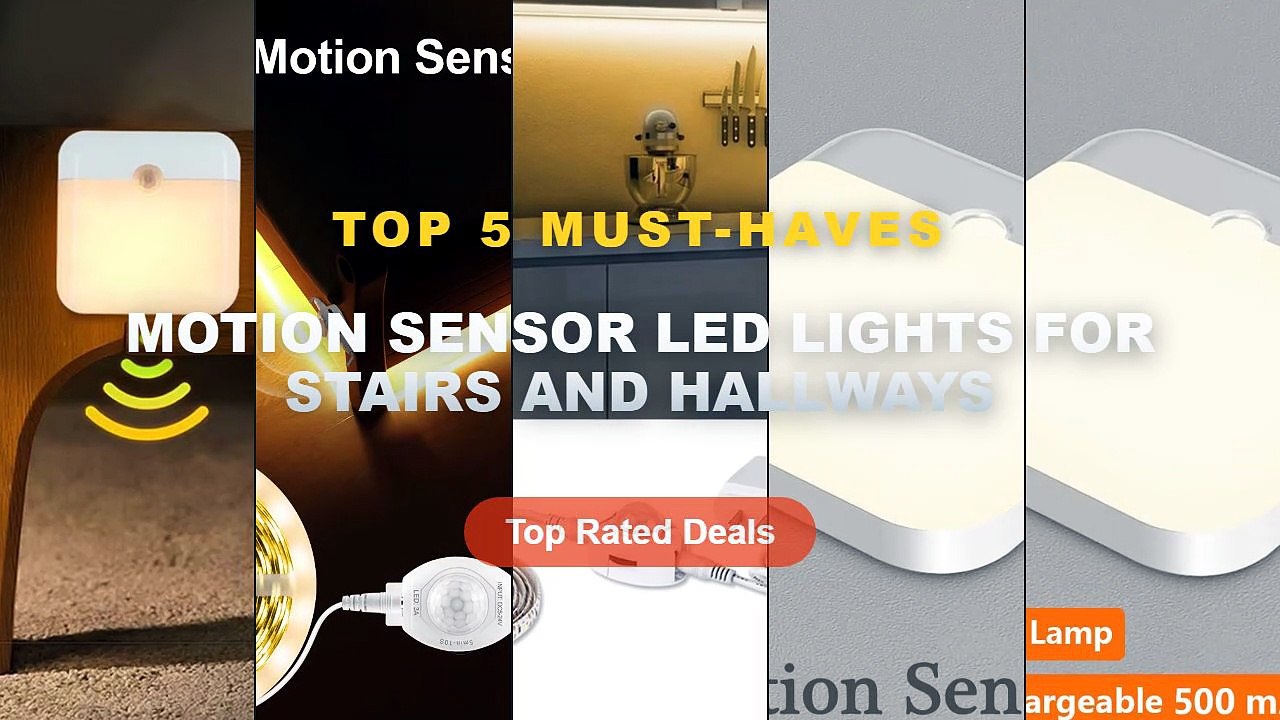 Top 5 Best Motion Sensor LED Lights For Stairs And Hallways (Must Have!) - Wireless PIR Motion Sensor 5V USB LED Strip L...