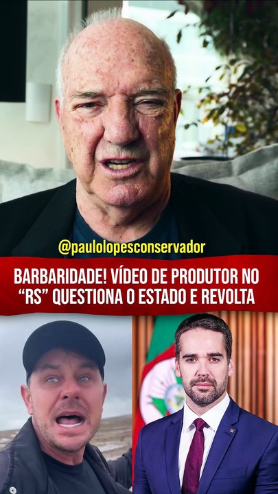 Vídeo de produtor no RS questiona o estado e se revolta