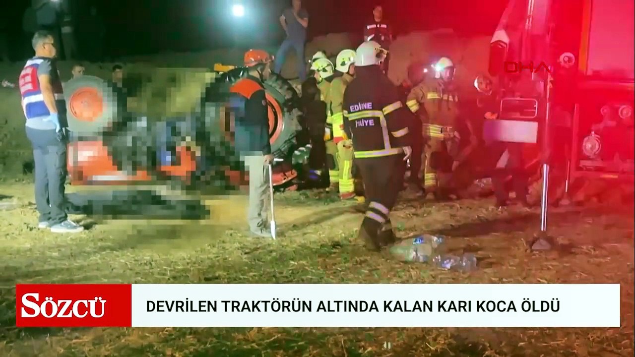 Devrilen traktörün altında kalan karı-koca, yaşamını yitirdi
