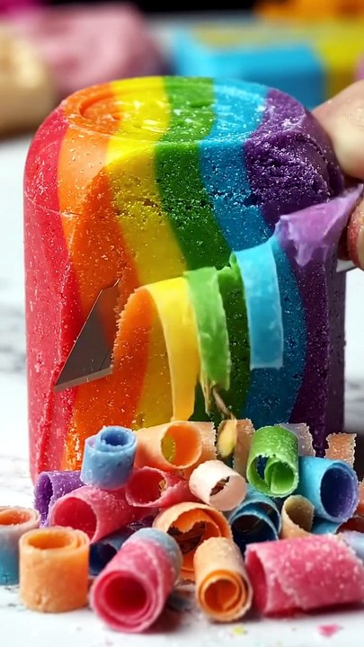 Rainbow Soap Cylinder Wave Cutting ASMR | Colorful Satisfying Soap Slices