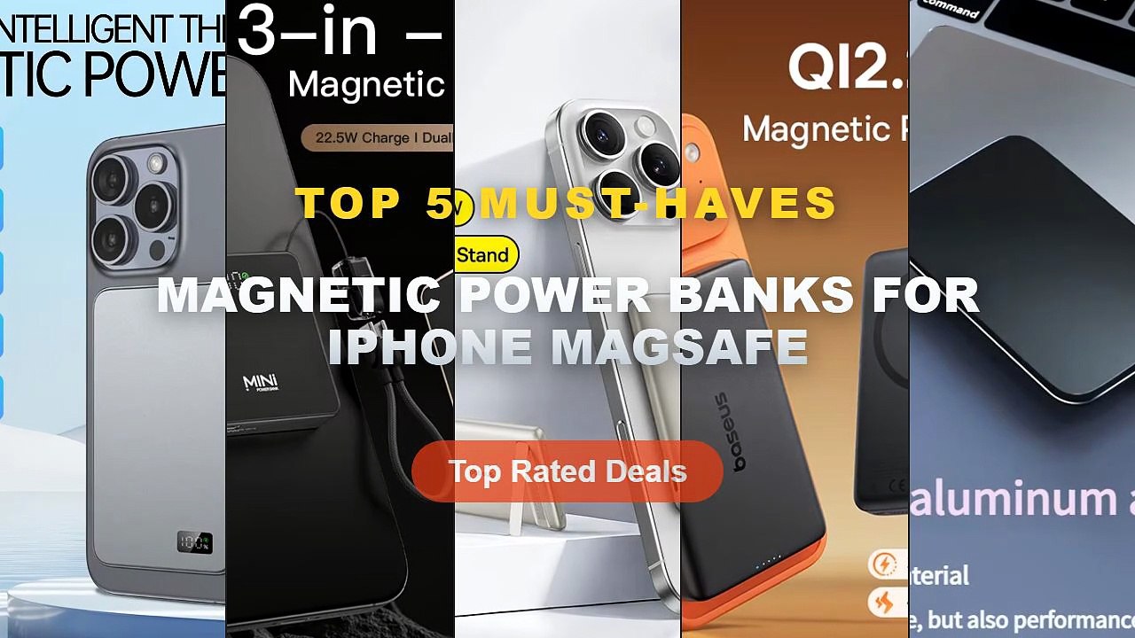 Amazing Magnetic Power Banks For IPhone MagSafe You Need To See - Baseus Qi2.2 25W Power Bank 10000mAh Magnetic Wireless...