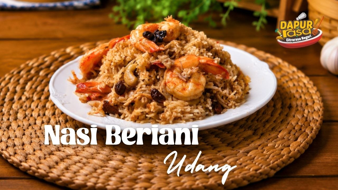 Cara Masak Nasi Beriani Udang Paling Mudah & Lagi Sedap Daripada Kedai