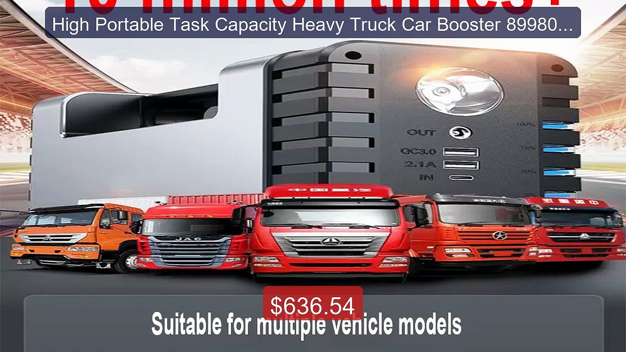 High Portable Task Capacity Heavy Truck Car Booster 8998000MAh... -- Best Buy 2026 | Great Quality!