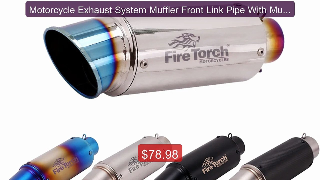 Motorcycle Exhaust System Muffler Front Link Pipe With Muff... -- Top Pick 2026 | Unbeatable Price!