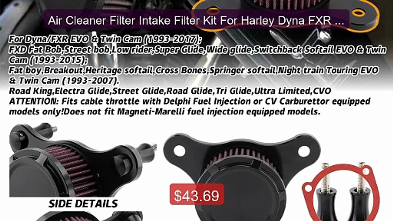 Air Cleaner Filter Intake Filter Kit For Harley Dyna FXR EVO 1993-... -- Best Deal 2026 | Shop Now!