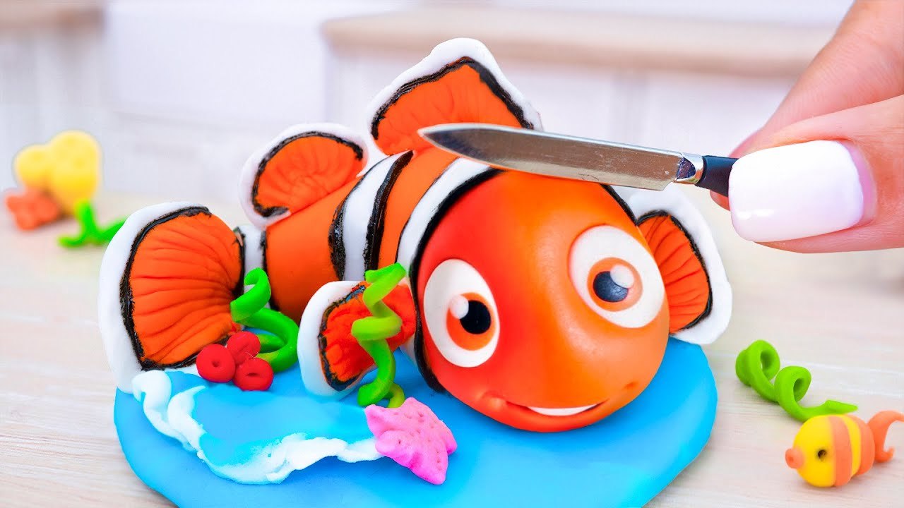 Yummy Miniature Finding Nemo Cake Recipe 🐟 Easy Mini Yummy Realistic Fondant Cake Decorating Idea
