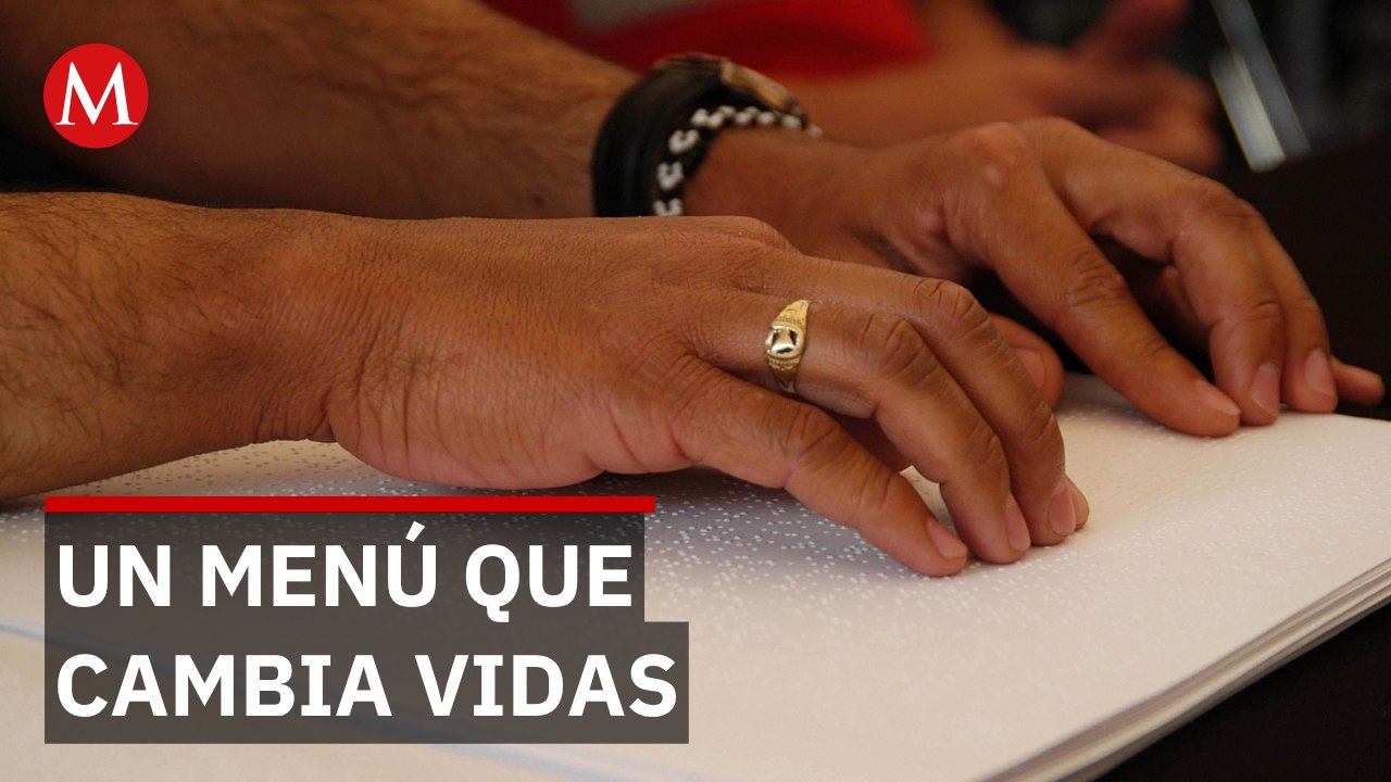 Crean menús en braille para que personas con di...