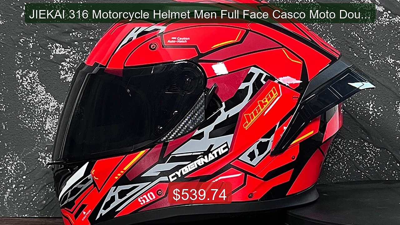 JIEKAI 316 Motorcycle Helmet Men Full Face Casco Moto Double V... -- Best Buy 2026 | Great Quality!