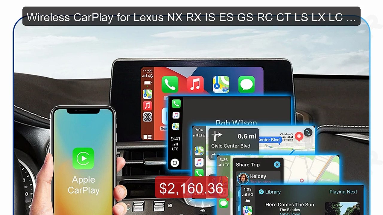 Wireless CarPlay for Lexus NX RX IS ES GS RC CT...