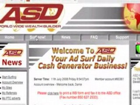 ASD Cash Generator - How to Join Free and Make money too.