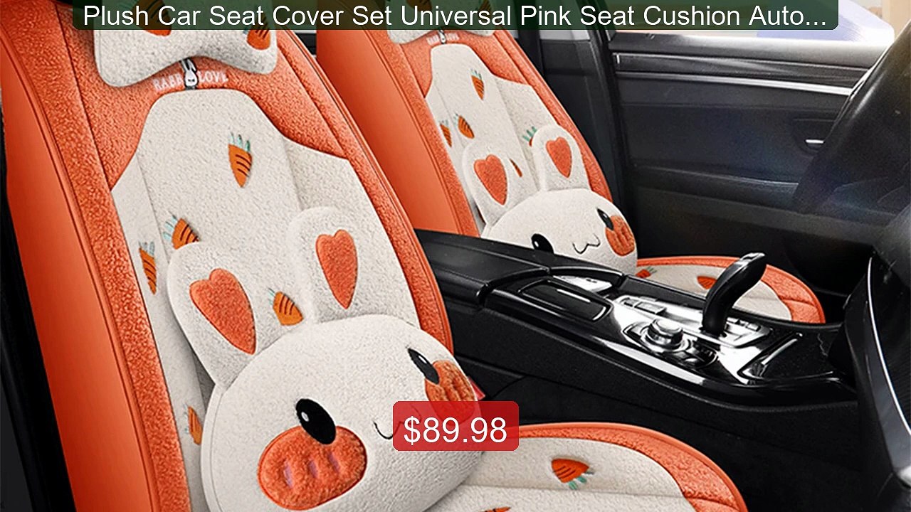 Plush Car Seat Cover Set Universal Pink Seat Cushion Auto Seat Pro... -- Best Deal 2026 | Shop Now!