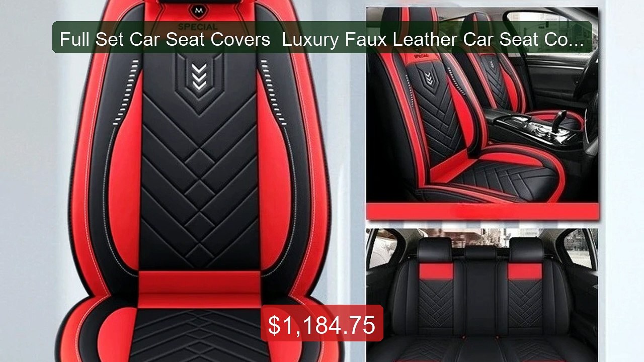 Full Set Car Seat Covers  Luxury Faux Leather C...
