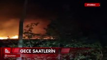 Diyarbakır'da geceyi aydınlatan anız yangını