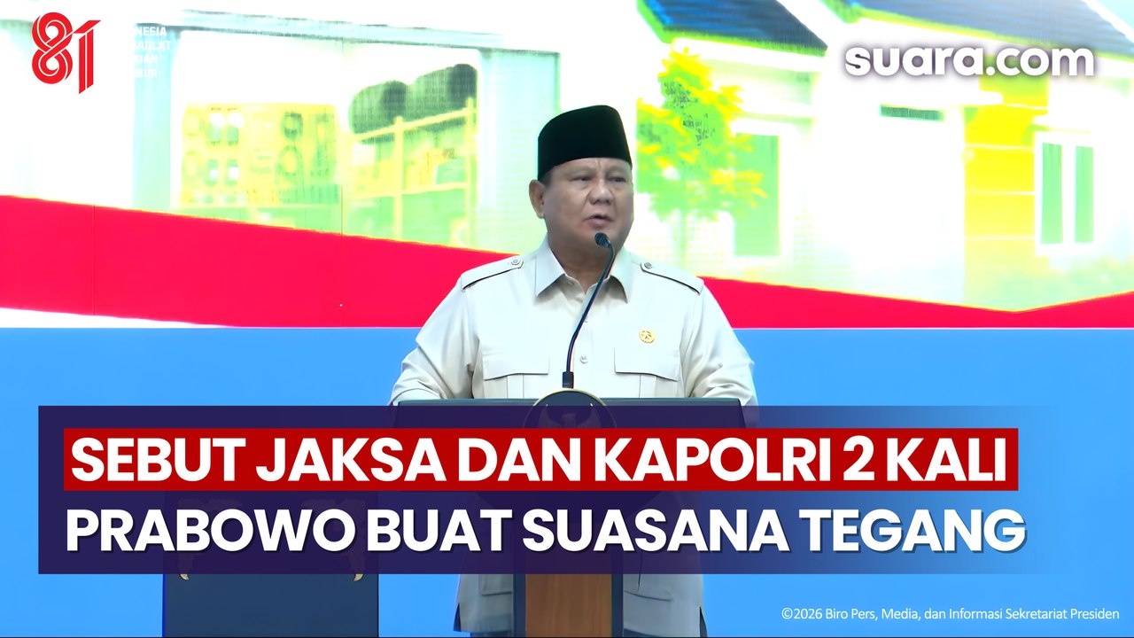 Sebut Nama Jaksa dan Kapolri 2 Kali, Prabowo Membuat Suasana Menjadi Tegang