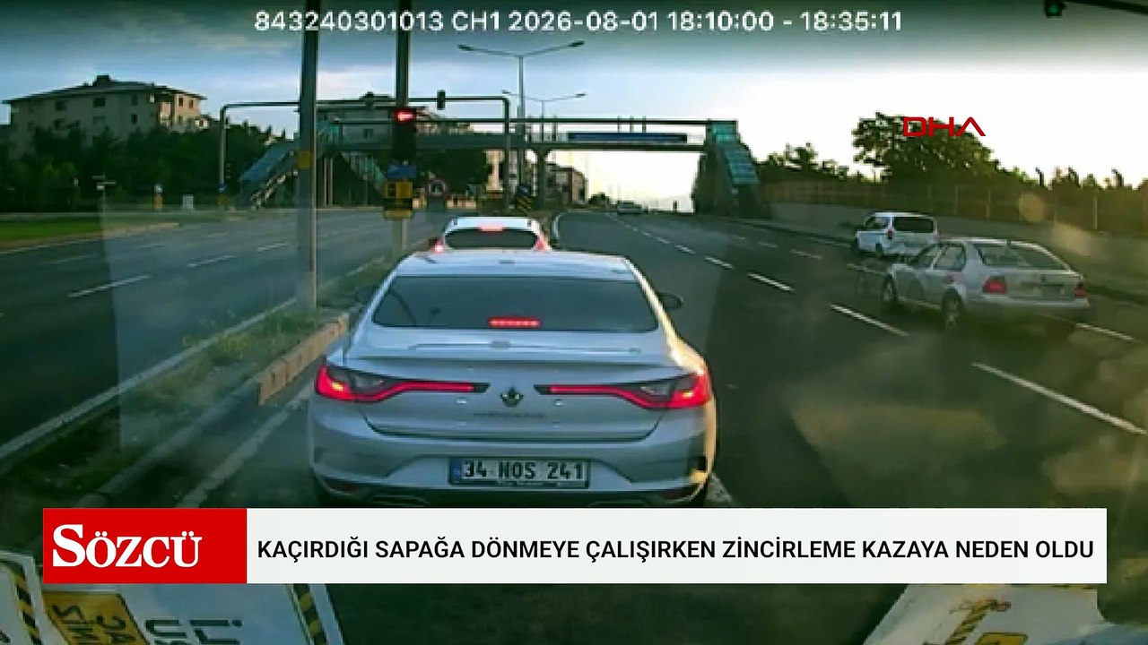 Kaçırdığı sapağa dönmeye çalışırken zincirleme kazaya neden oldu