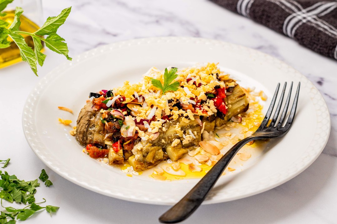Ensalada de berenjena asada