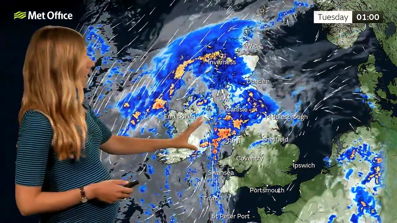 Met Office Monday Afternoon Weather forecast 03/08/2026