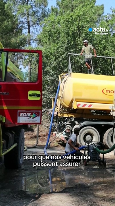 Incendie en Gironde : l'action des bénévoles "est déterminante", confie un commandant des pompiers