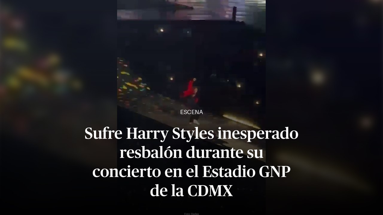 Sufre Harry Styles inesperado resbalón durante su concierto en el Estadio GNP de la CDMX