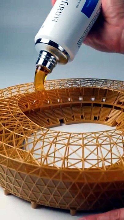 Magic Gel Tube Builds a Transparent Football Stadium! 🏟️✨ | AI Animation