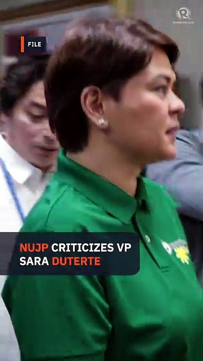 NUJP slams Sara Duterte for disparaging news groups, touting social media