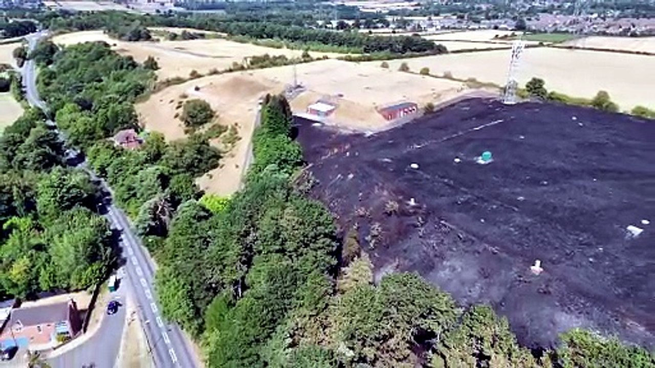 Drone reveals scale of damage left by huge Great Barr wildfire