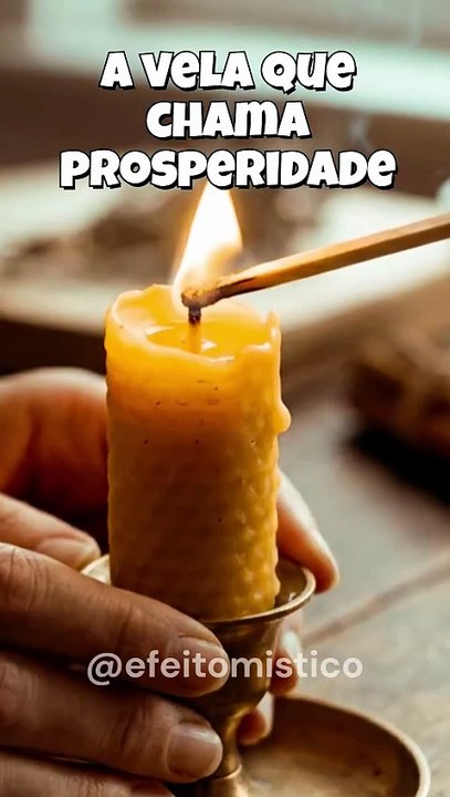 A vela que chama prosperidade