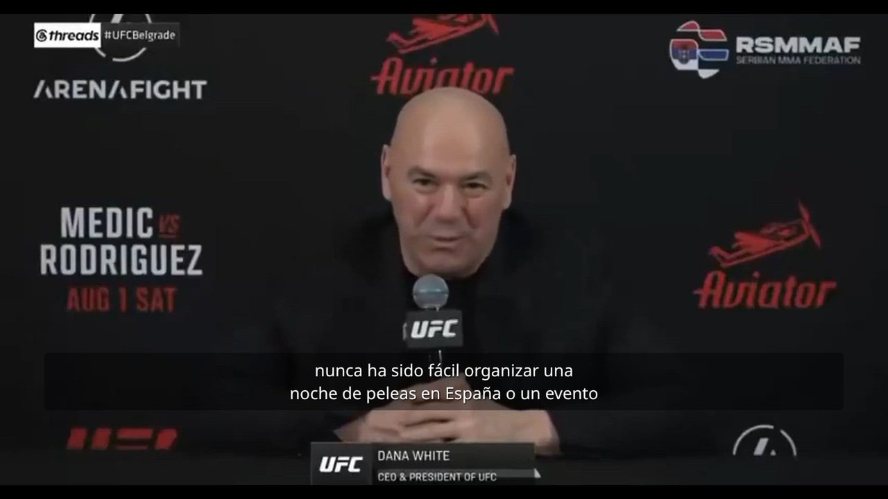 Dana White habla sobre España con una broma muy desafortunada
