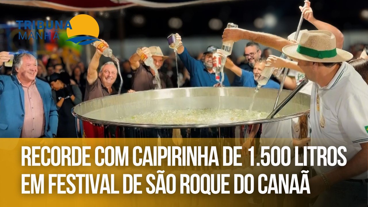 Recorde com caipirinha de 1.500 litros em festival de São Roque do Canaã